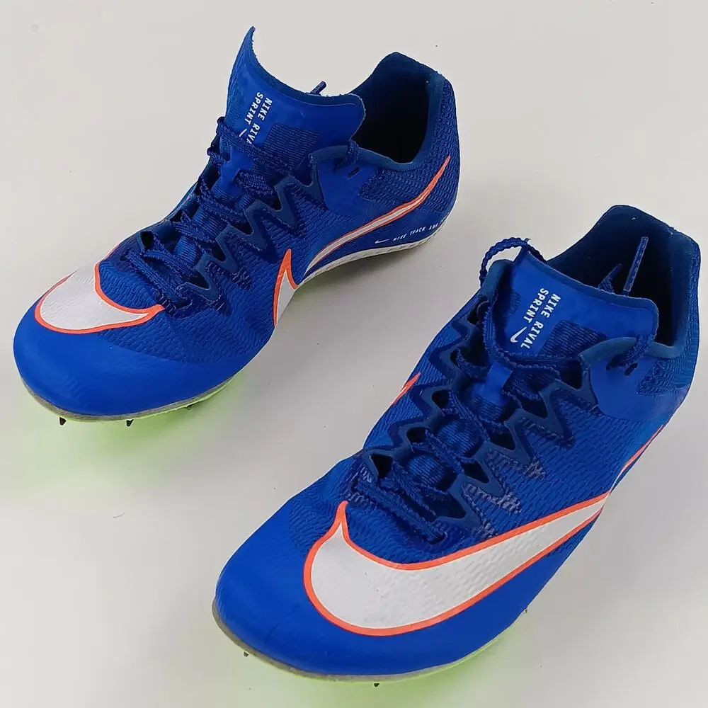Nike Rival Sprint Track Spikes Shoes Mens Size 5.5 Blue Racing DC8753-401